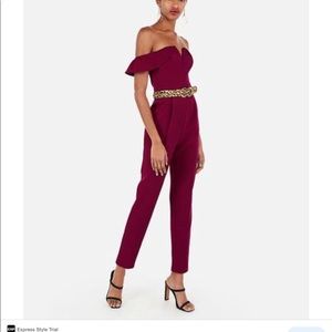 NWT off the shoulder sweet heart neck jumpsuit